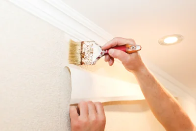 Pose de papier peint à Stazzona — revêtements muraux et toiles de verre